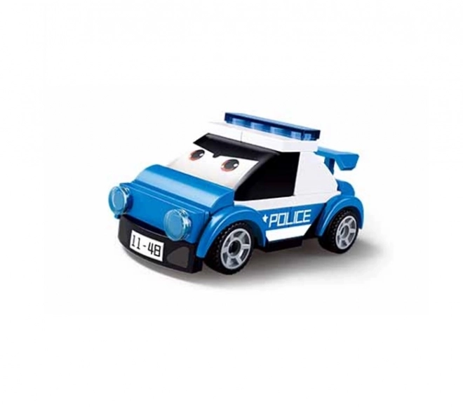 Sluban Power Bricks M38-B1072G Opwindbaar autootje met ogen Politie