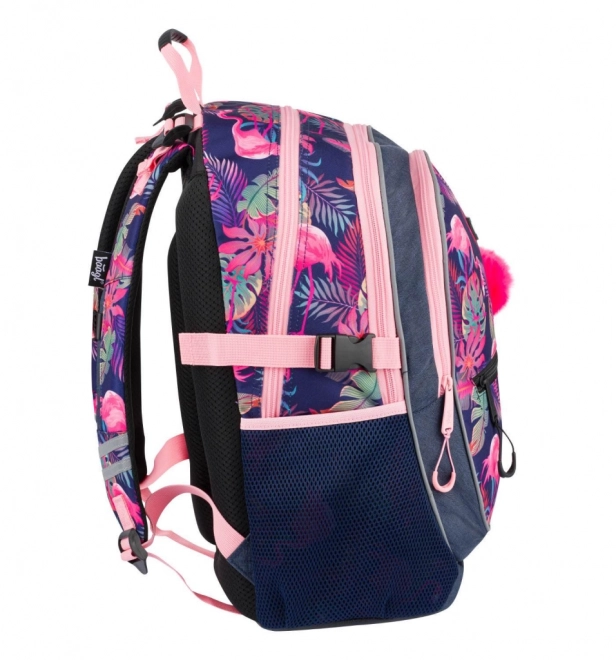 BAAGL Schoolrugzak Flamingo