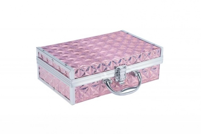 Trousse de maquillage rose moyen