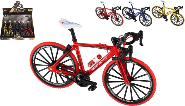 Fingerfahrrad Metall/Kunststoff 19 cm in verschiedenen Farben