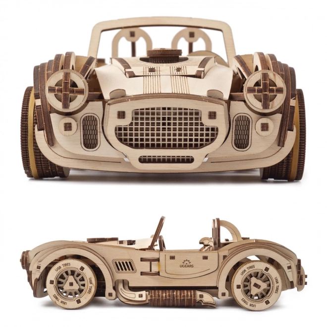 Ugears 3D houten mechanische puzzel Drijvende Racewagen Cobra