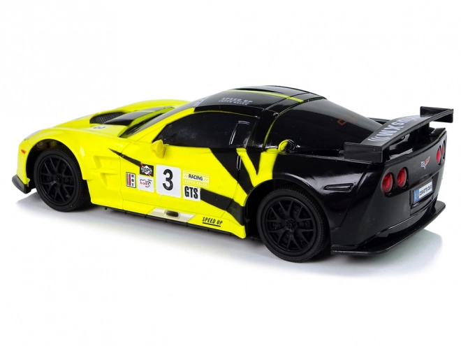 Sportauto R/C 1:24 Gele Corvette C6.R 2.4 G Lichten