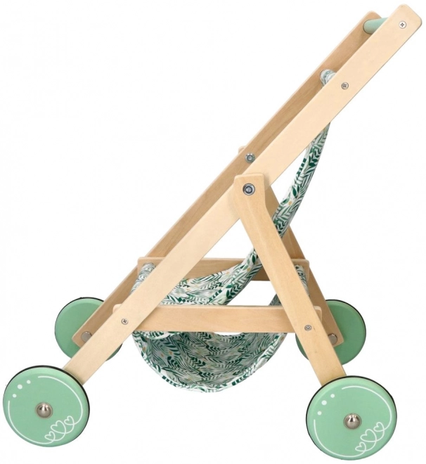 Lichte houten poppenwagen - mint