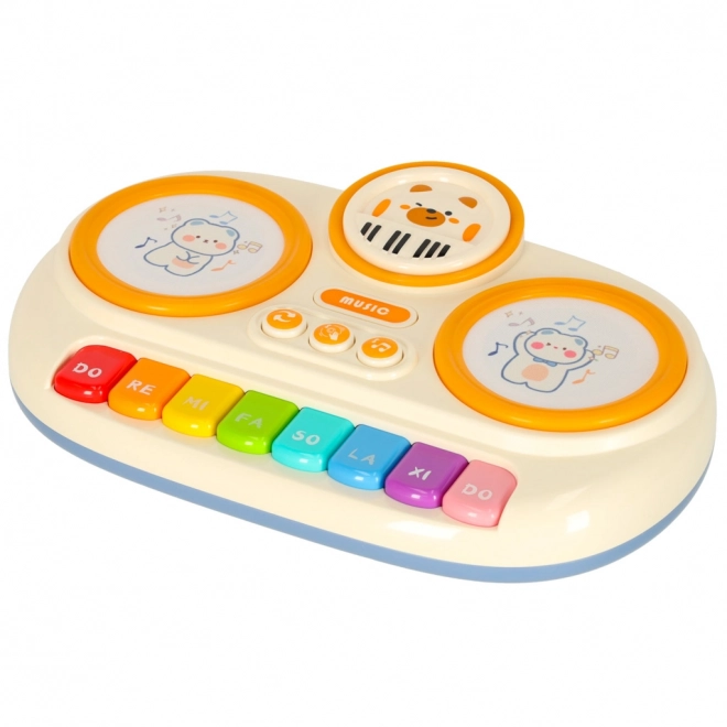 Piano éducatif interactif pour enfants couleur beige