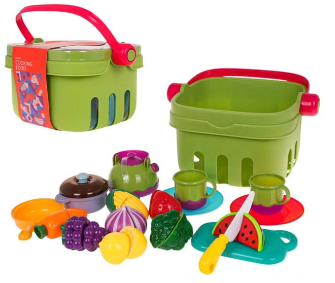 Children's picnic basket with accessories
