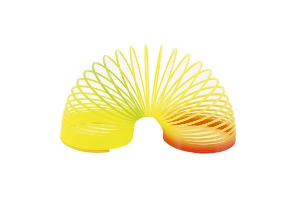 Regenboog springveer - 7,5 cm