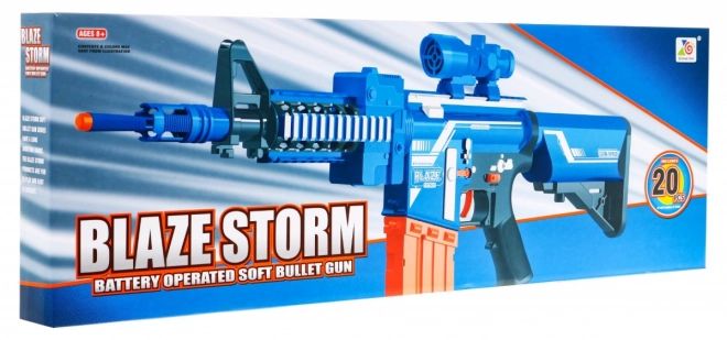 Automatische kinder geweer 8+ Blaze Storm 20 lange schuimkogels + vizier