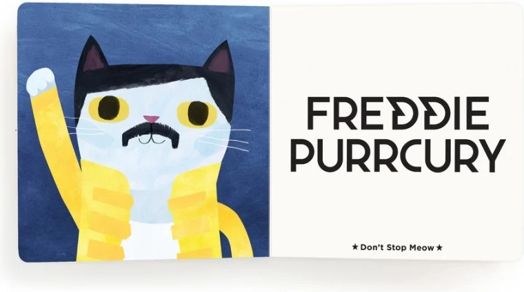 Playful feline tributes to music legends
