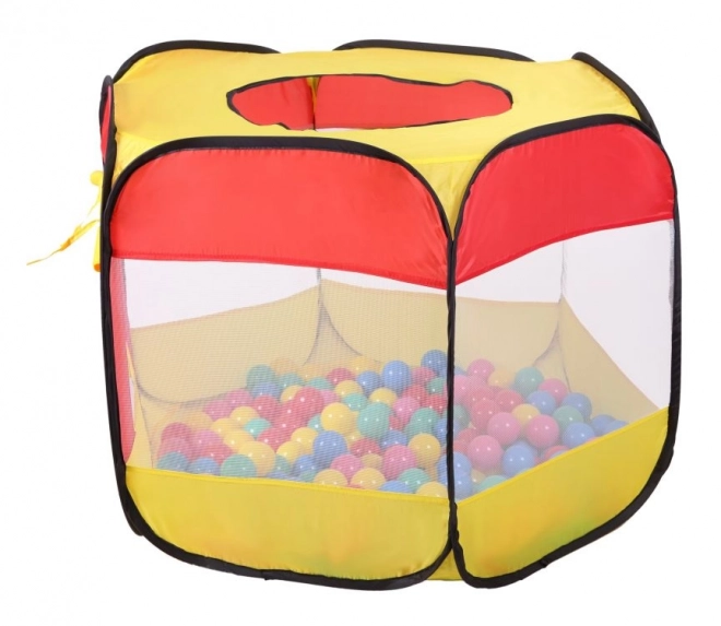 PIXINO Droog zwembad, tent met ballen rood-geel