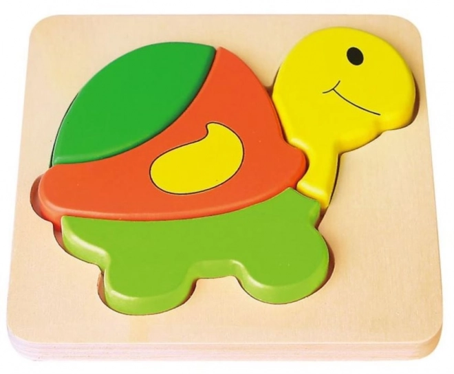 BABU Houten puzzel schildpadje 4 stukken