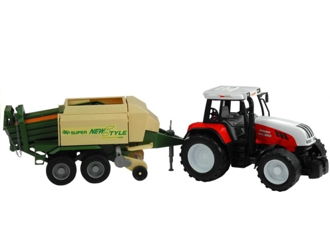 Grote tractor met aanhanger landbouwmachine 65 cm