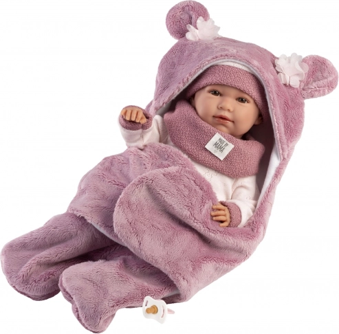 Realistische babypop met geluiden en zacht stoffen lichaam