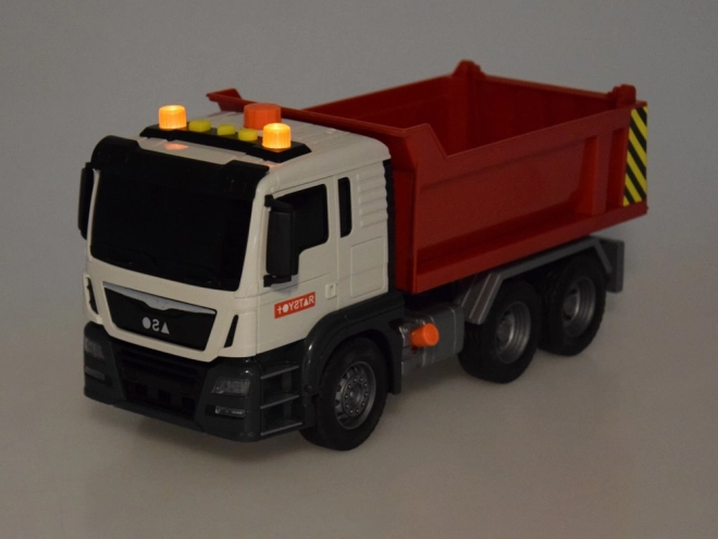 Children's dump truck with light and sound functions