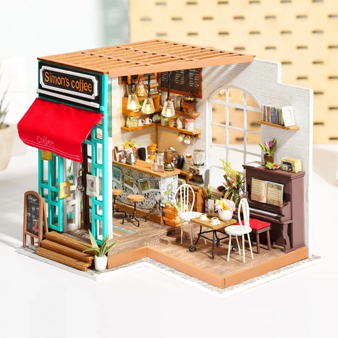 Šimonova koffiehuis - Doe-het-zelf Miniatuur koffiehuis in een poppenhuis