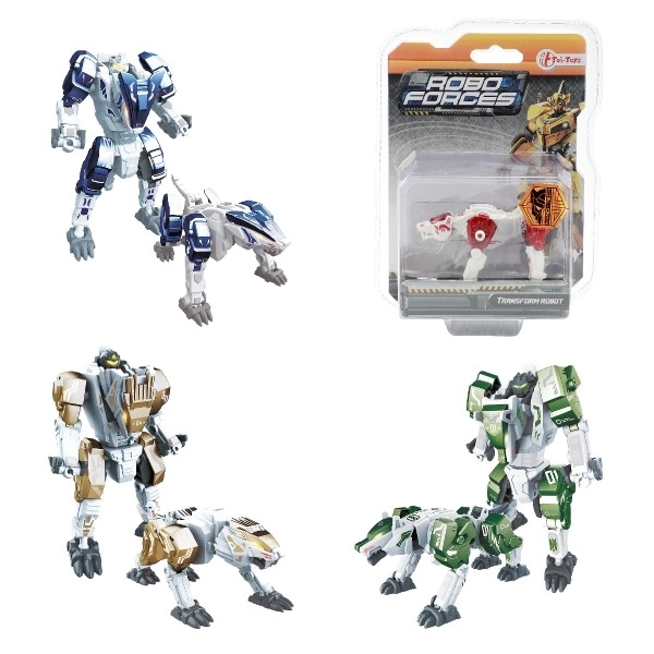 Transformerend dier of robot plastic 9cm in blister
