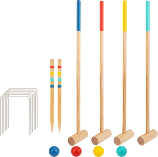 Holz-Krocketspiel Tooky Toy für 4 Personen