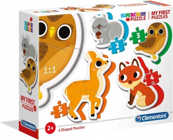 Clementoni mijn eerste puzzel bosdiertjes 4-in-1