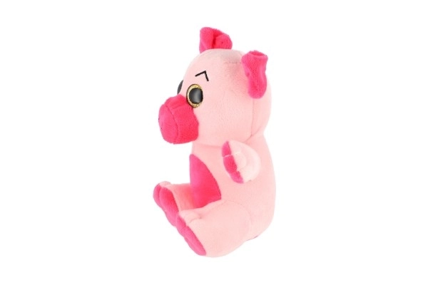 Pluche dier groot ogen 18 cm op kaart