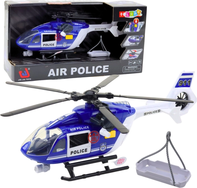 Hélicoptère de police avec lumières et sons 1:14 avec crochet et brancard