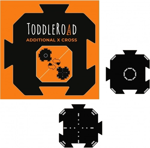 Toddleroad roundabout and intersection – flexible road, 2 silicone pieces