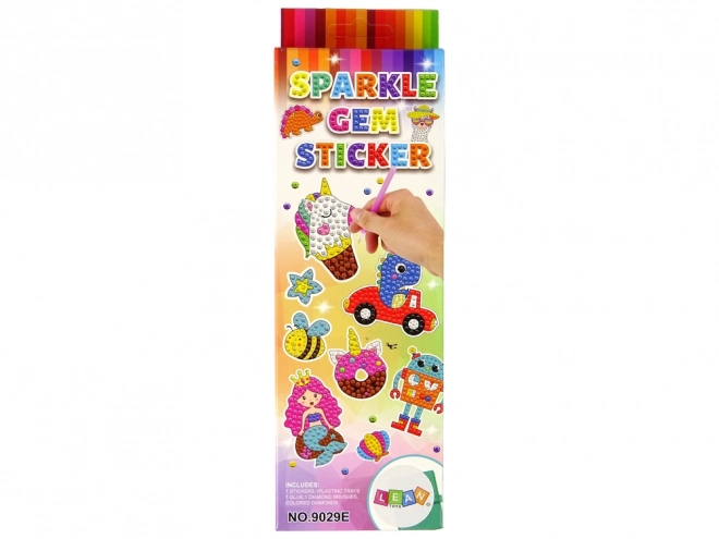 Diamond borduren stickerset Dieren tuin regenboog mozaïek