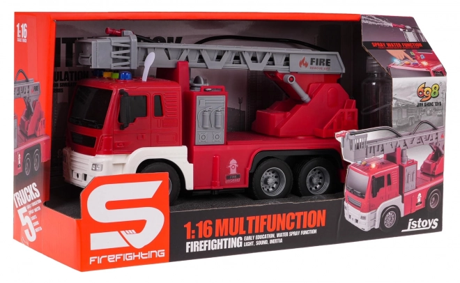 Feuerwehrauto 1:16 mit Wasser, Licht und Ton