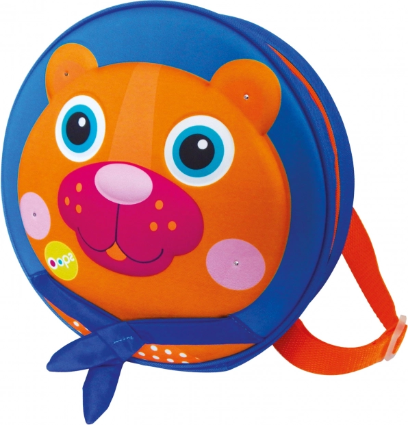 Ronde kinder rugzak met berenmotief 26,5 cm