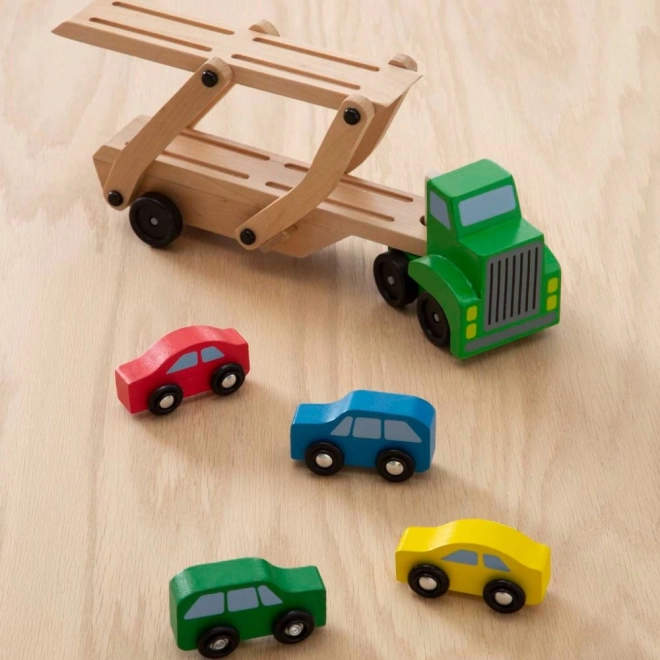 Vrachtwagen met aanhanger