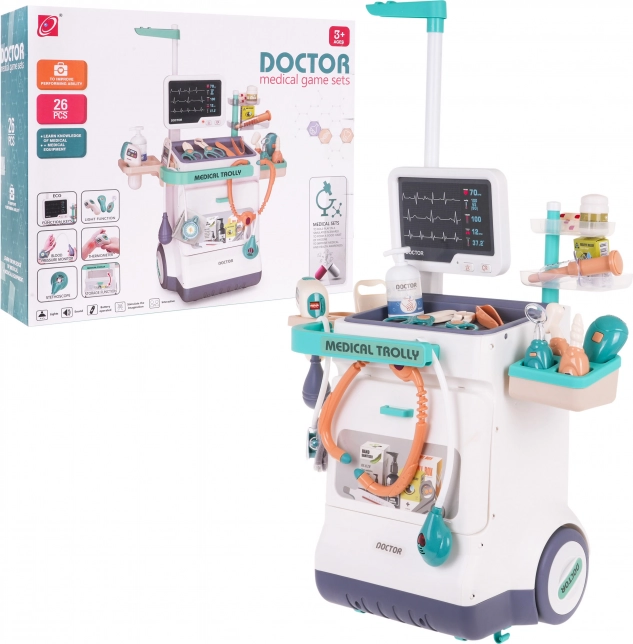 Chariot médical interactif pour enfants 3+