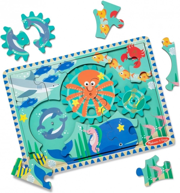 Wooden Gear Puzzle Underwater World