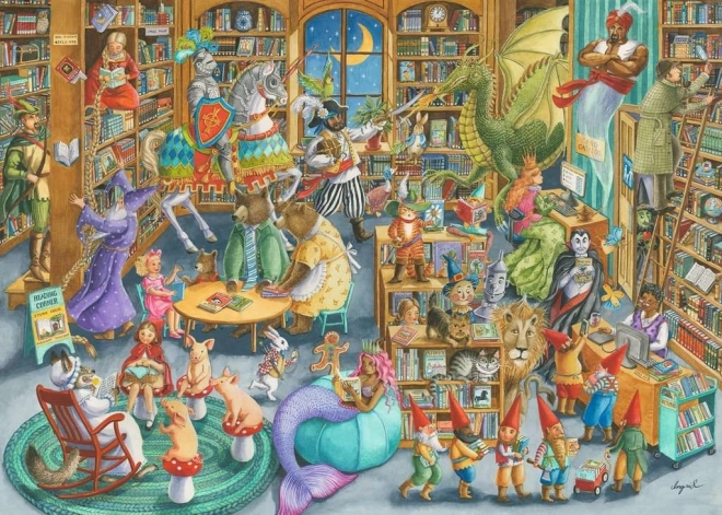 Puzzle 2D 1000 Ravensburger Norden in der Bibliothek
