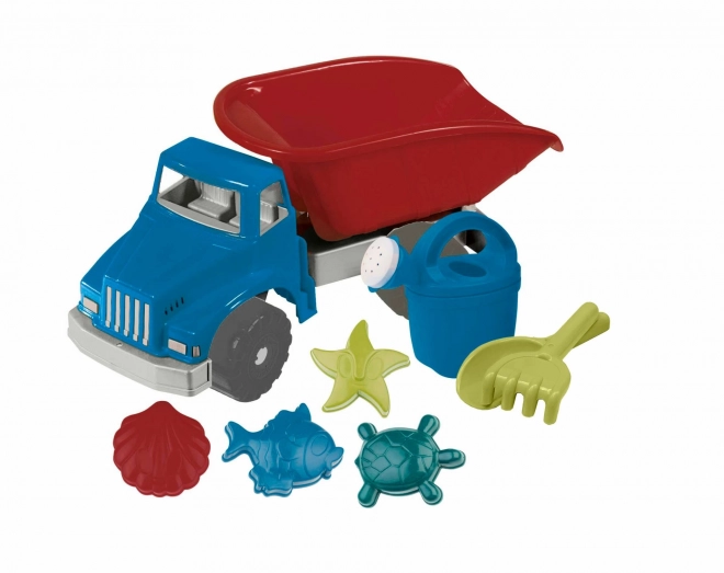 Zandset met auto van gerecycled plastic