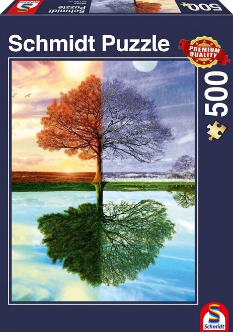 Puzzel Boom van Vier Seizoenen 500 Stukken