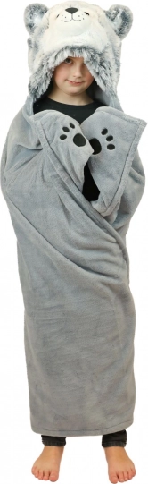 Cozy Noxxiez warm hooded blanket Husky