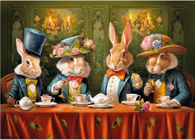 Rabbit Tea Party Puzzle 500 Pieces