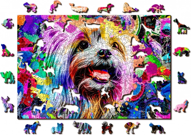 Houten puzzel Pop Art Yorkshire Terrier van Wooden City