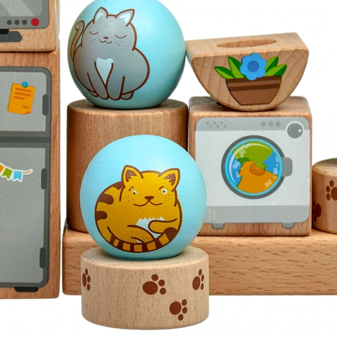 Lucy & Leo Speelse Katten - houten puzzel met voorbeelden