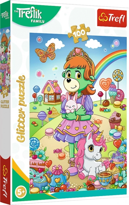 Puzzle mit Glitzer Familie Treflik 100 Teile