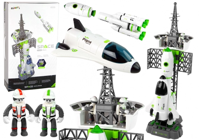Space Station Set with Rocket and Shuttle