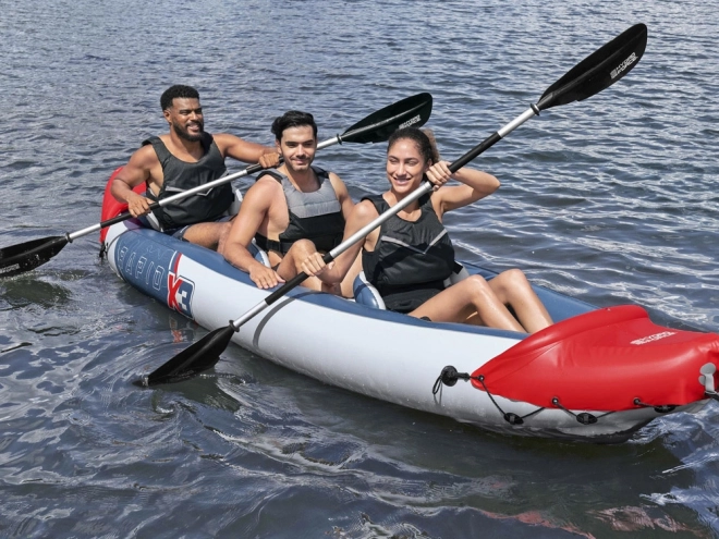 Opblaasbare kajak met dubbele wand Bestway Rapid X3 voor 3 personen met peddels en tas