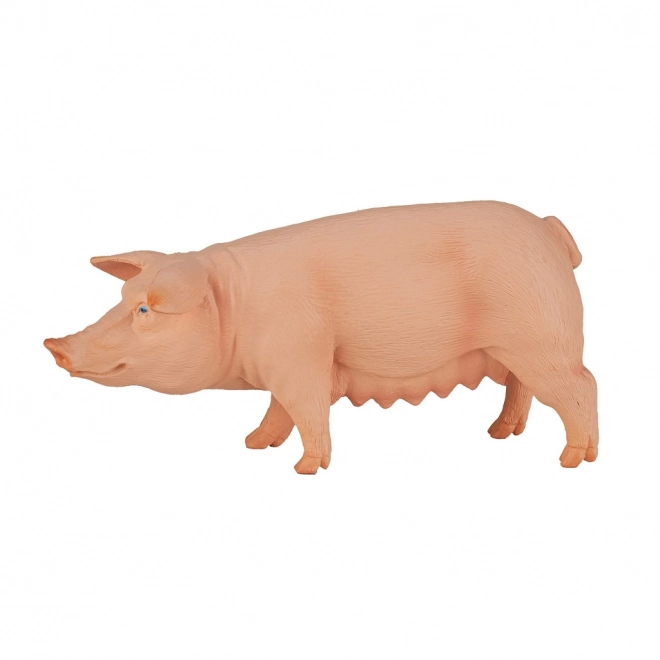 Realistische Kunststofffigur einer Sau