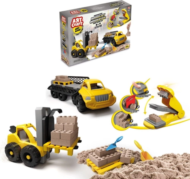 Set ludique avec sable cinétique ART CRAFT - Créez, construisez, démontez