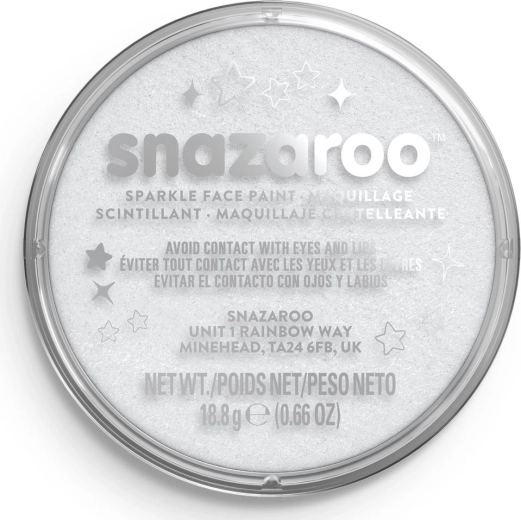 SNAZAROO Peinture pour visage Scintillante Blanche (Sparkle White) 18 ml