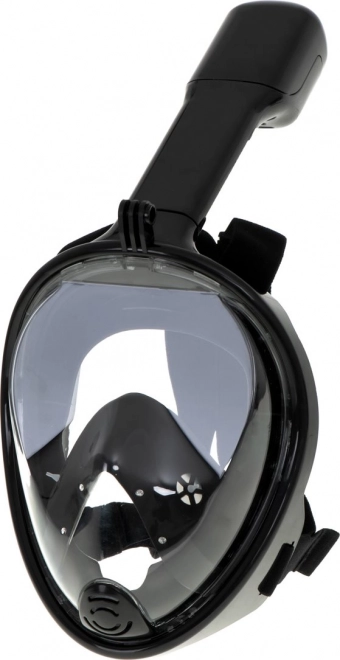 Opvouwbaar gezichtsbedekkend masker met snorkel L/XL zwart