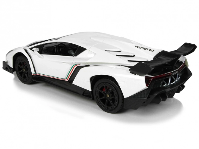 Lamborghini Veneno Blanche Télécommandée 2.4G, télécommande à volant, lumières avec son