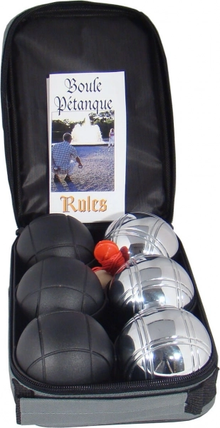 petanque provence set of 6 boules in a case