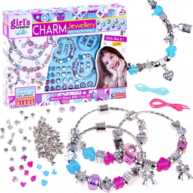 Creatieve set voor het maken van armbanden met bedeltjes (charms)