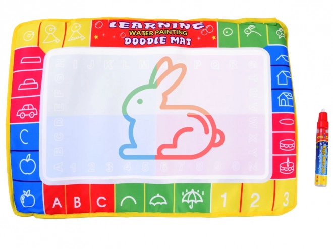 Kleurige watermat met pen