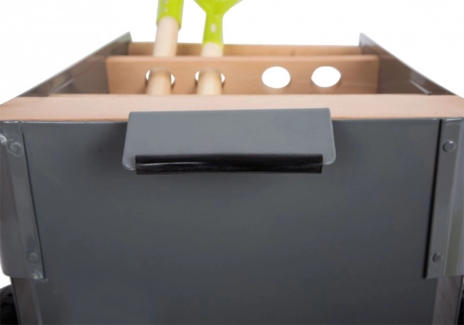 Metal Garden Cart with Tools
