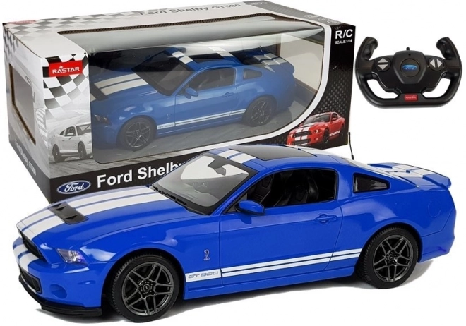 Afstandsbediening auto Ford Shelby GT500 Rastar schaal 1:14 blauw